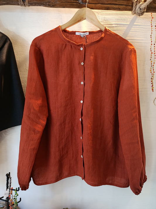 No.12 Camicia basic senza colletto