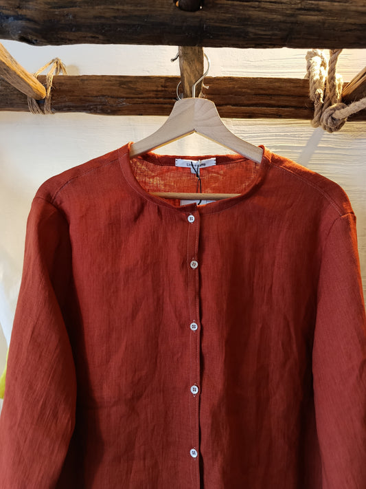 No.12 Camicia basic senza colletto