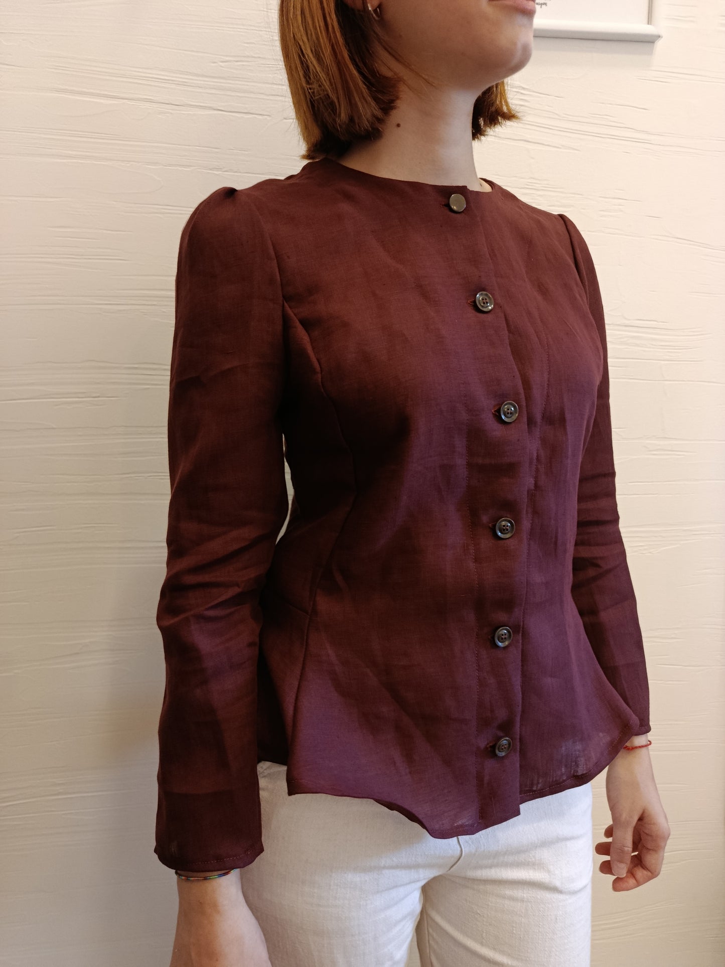 Camicia aderente in lino - signorina