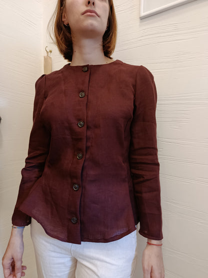 Camicia aderente in lino - signorina