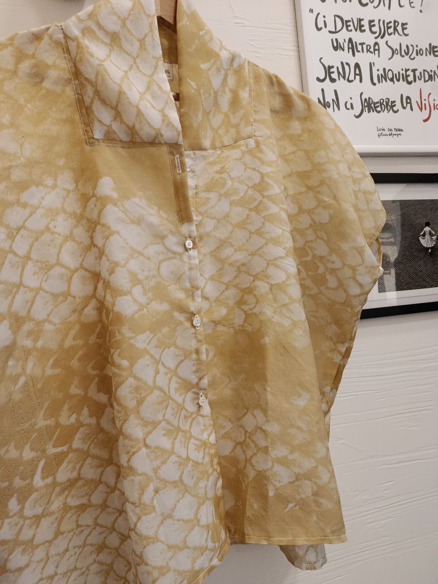 Blusa in seta oversize- Paper