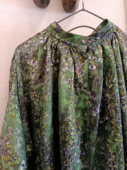blusa in pura seta satin sartoriale donna
