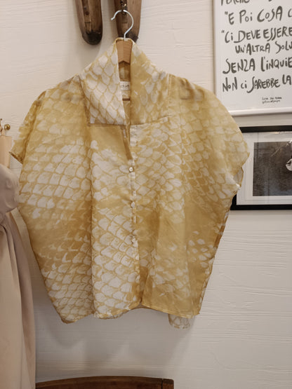 Blusa in seta oversize- Paper