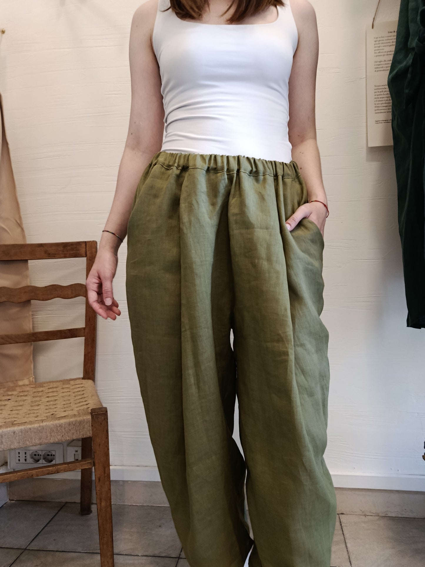 Pantalone samurai in lino