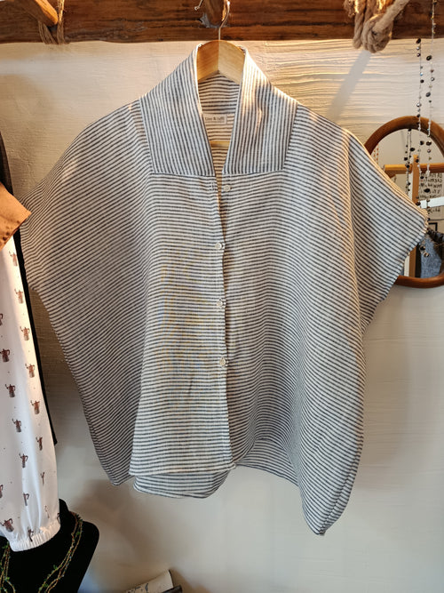 camicia in lino donna manica corta