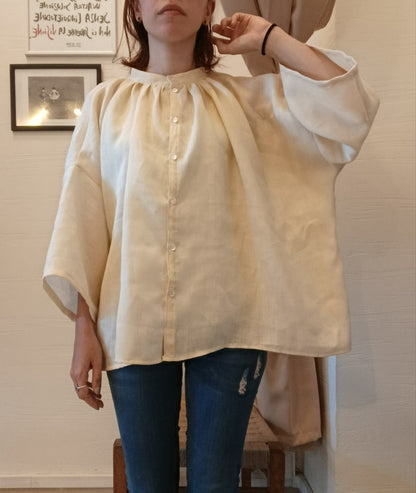 Camicia oversize in lino