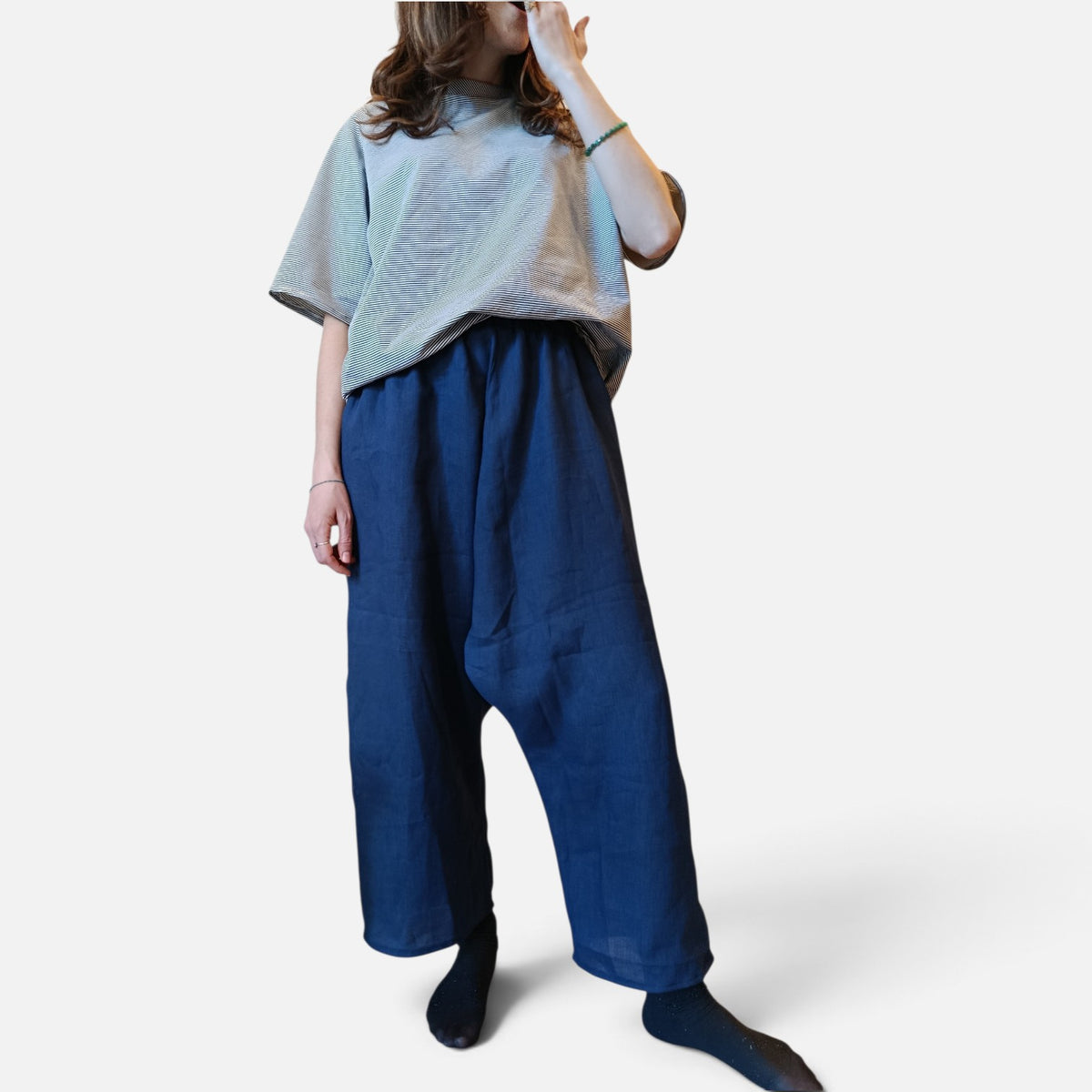 Pantalone comodo in lino- Slow