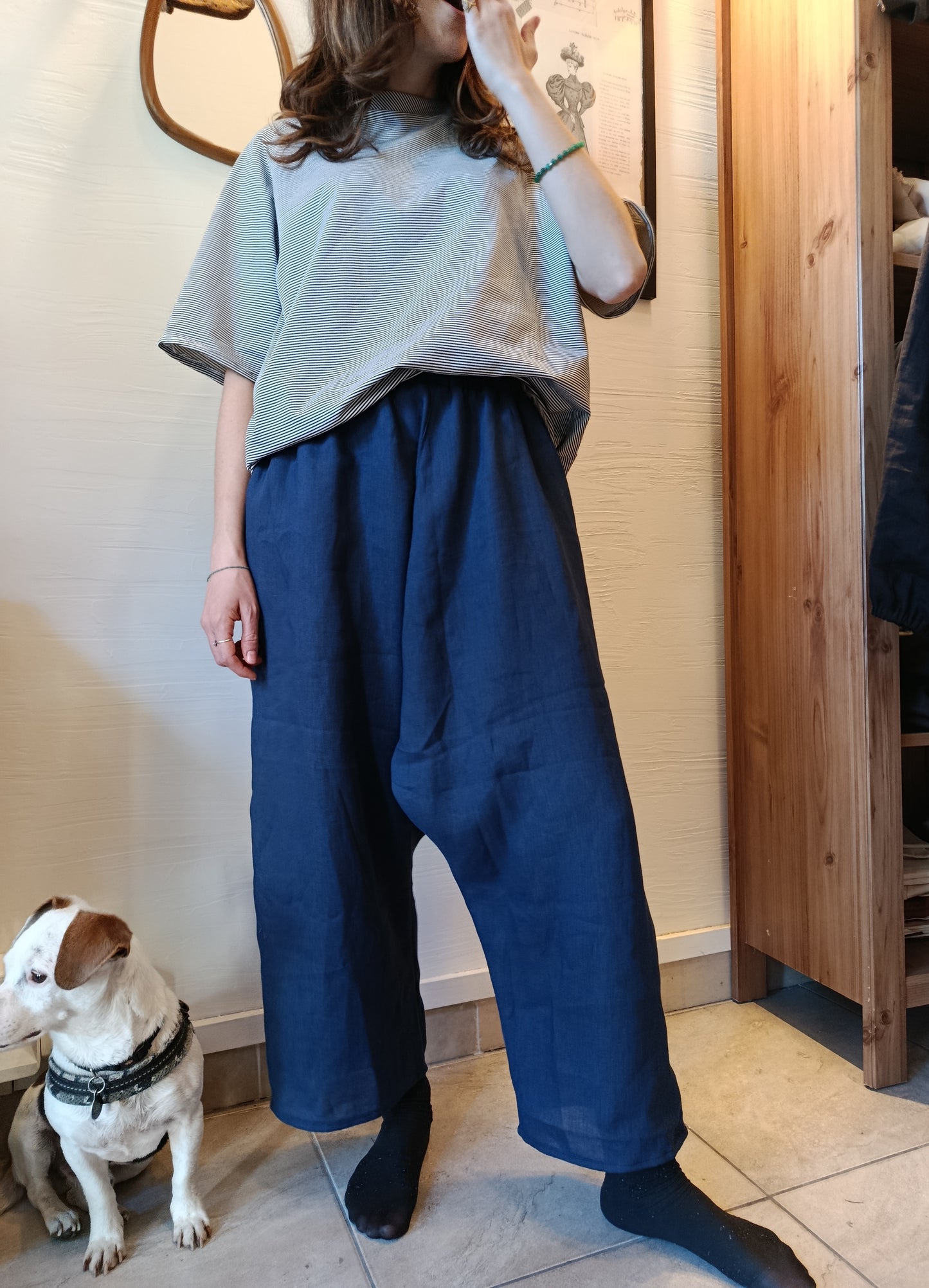 Pantalone slow in lino