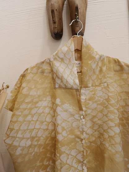 Blusa in seta oversize- Paper