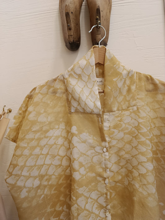 Blusa in seta oversize- Paper