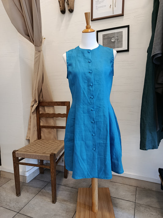 Vestito smanicato in lino - Signorina