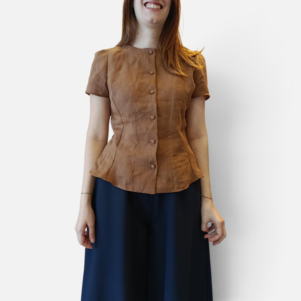 Camicia aderente in lino - Signorina