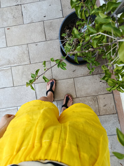 pantaloni corti in puro lino sartoriali da donna
