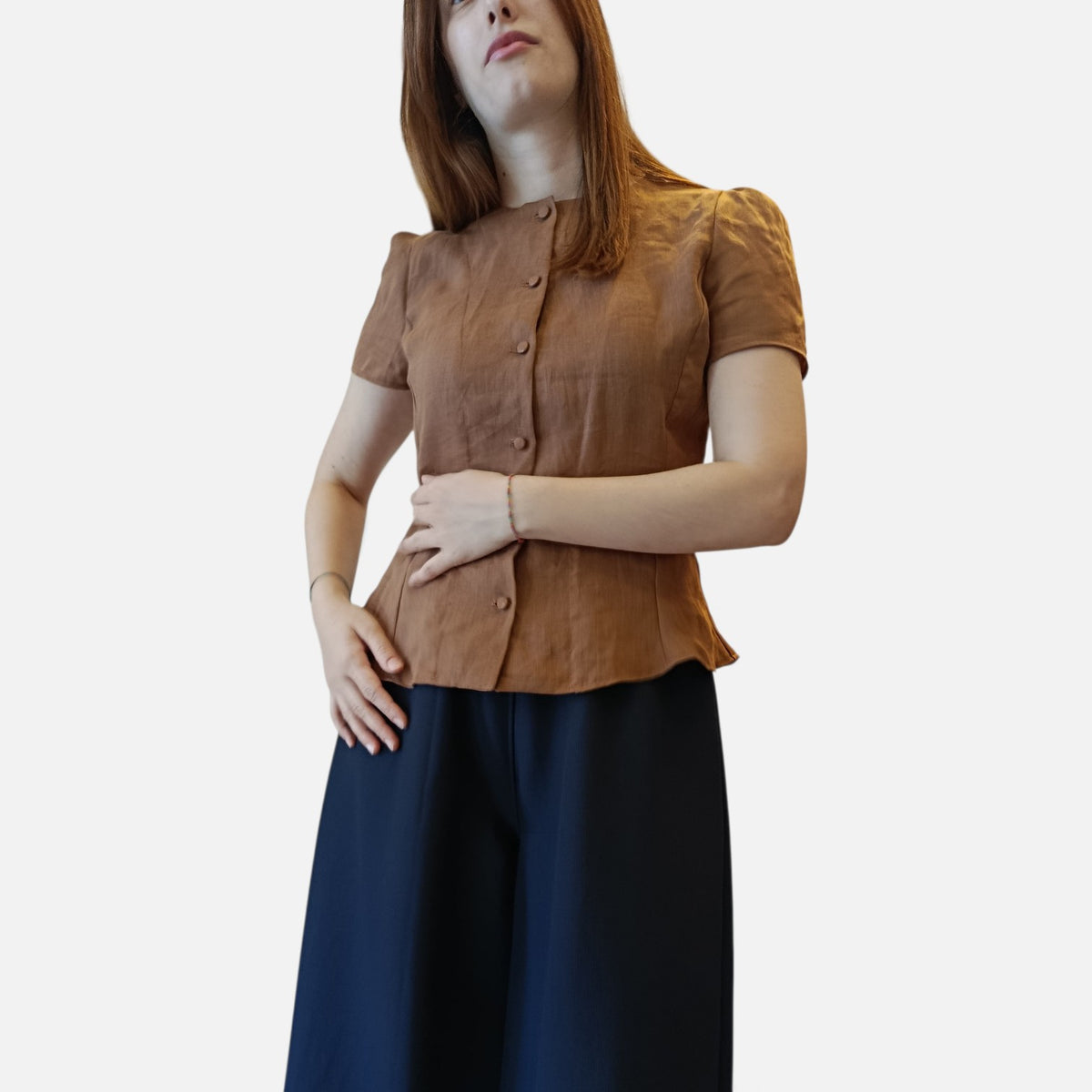 Camicia aderente in lino - Signorina
