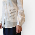 Camicia bianca in lino- Poesia in tasca