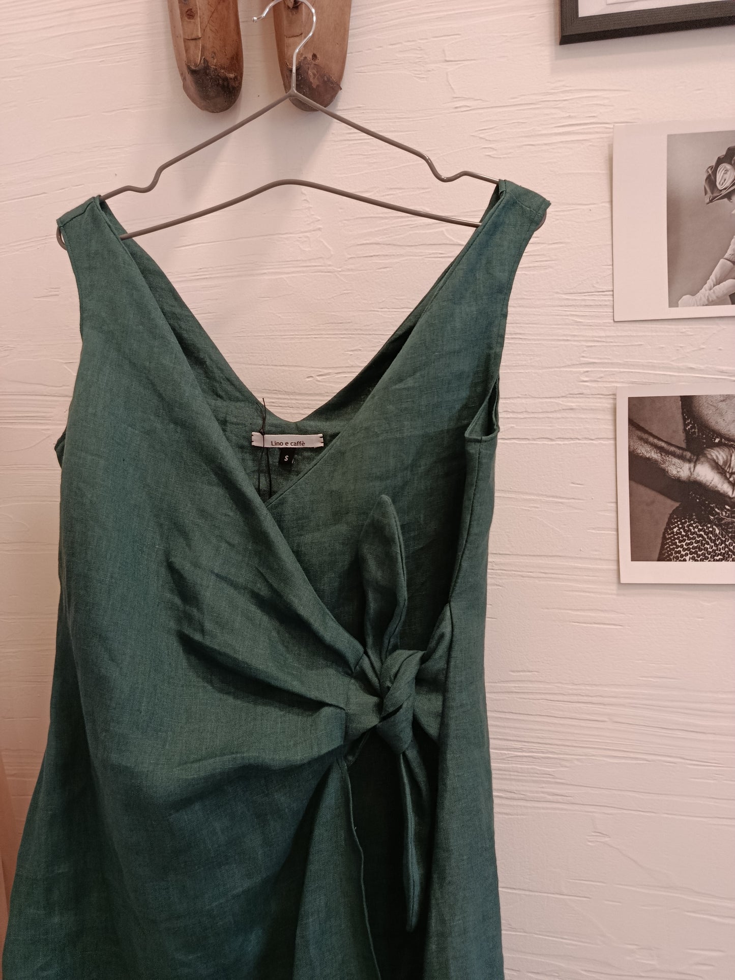 Vestito in lino a portafoglio- nodo