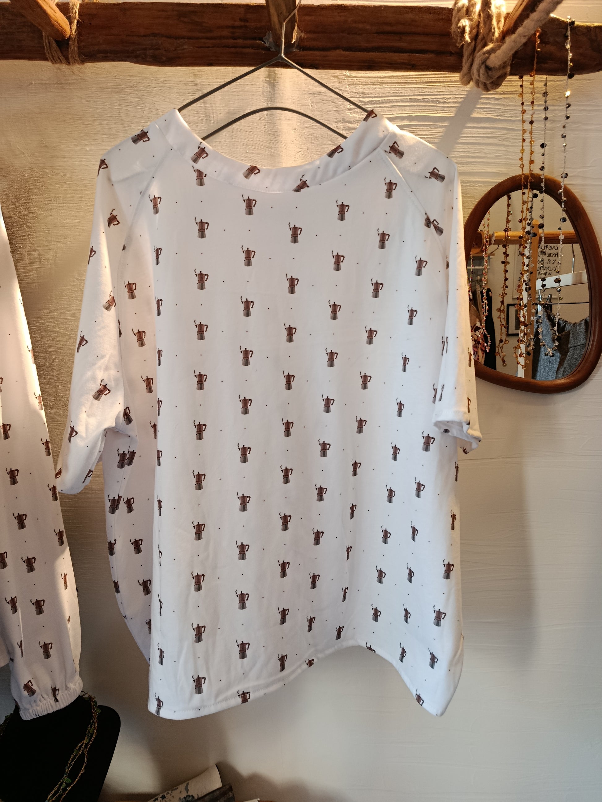 t-shirt da donna manica raglan in cotone