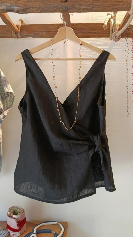 Blusa a portafoglio - nodo
