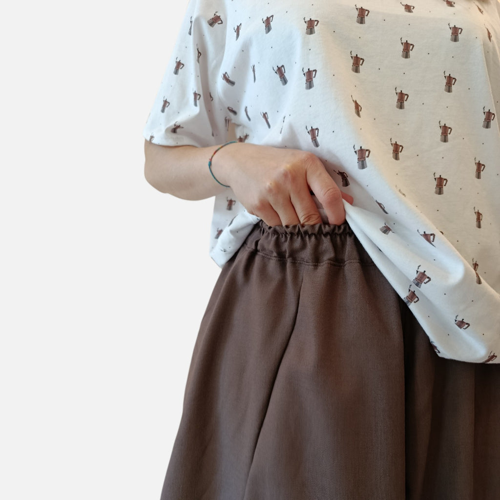 Maglia in jersey di cotone- Moka
