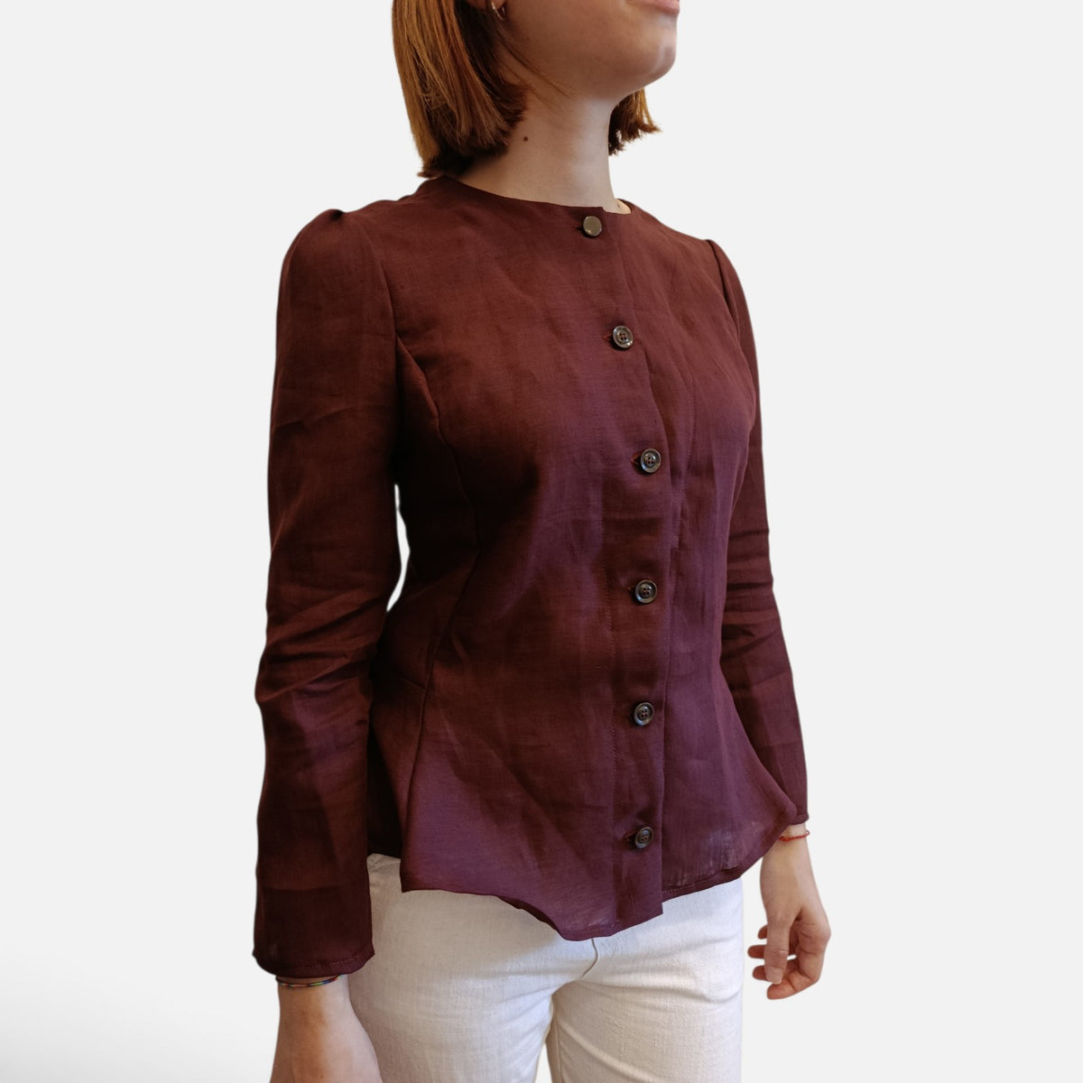 Camicia aderente in lino - Signorina