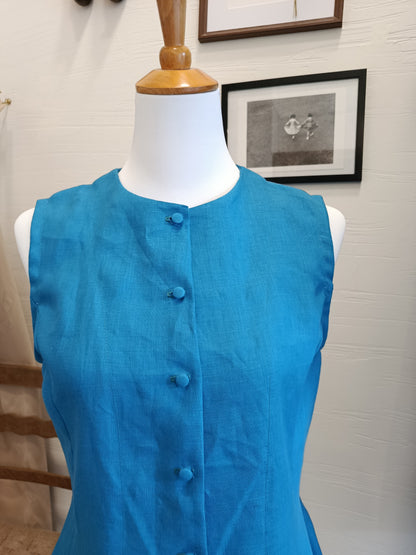 Vestito smanicato in lino - Signorina