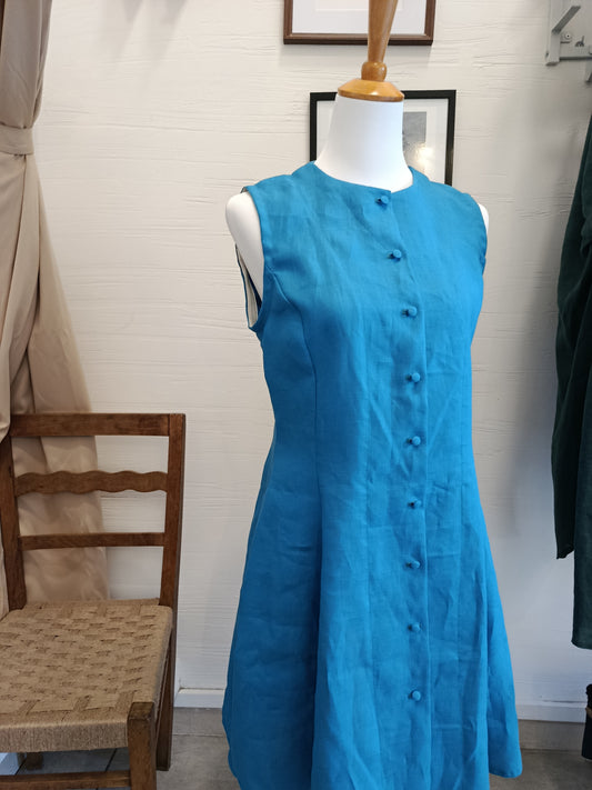 Vestito smanicato in lino - Signorina