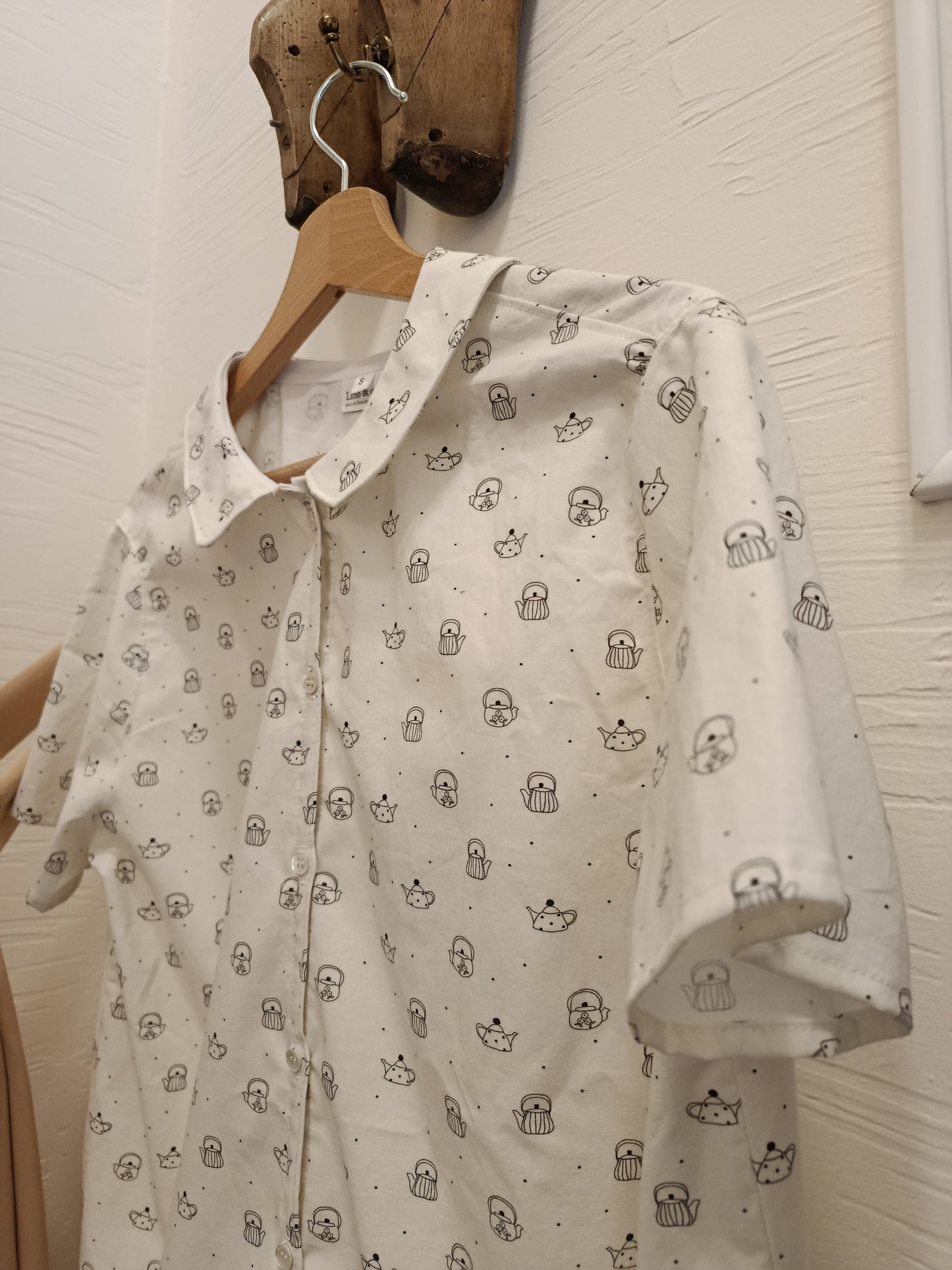 camicia in cotone donna amanti del tè
