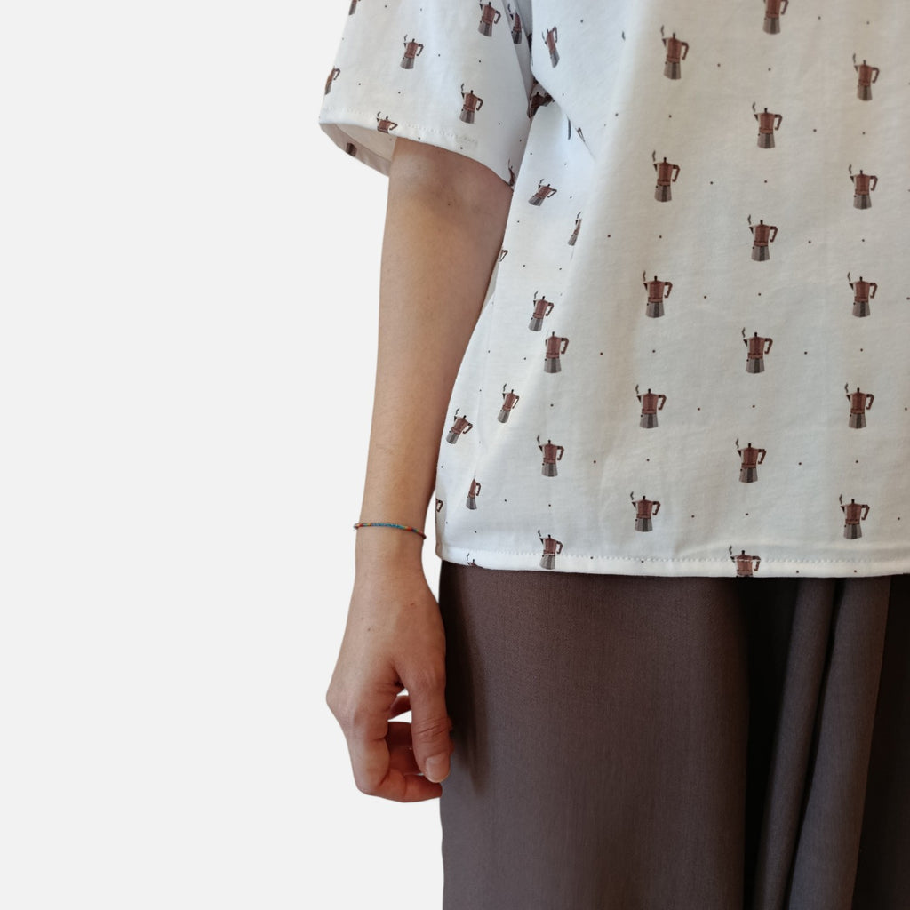 Maglia in jersey di cotone- Moka