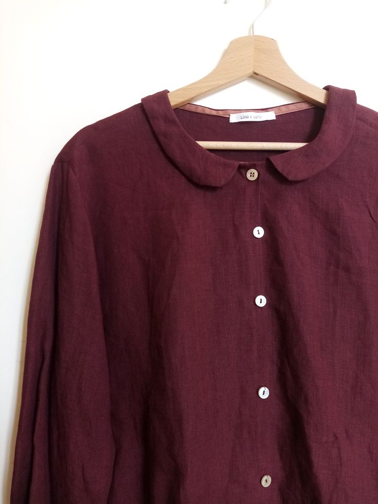 Camicia in puro lino collo peter pan - basic