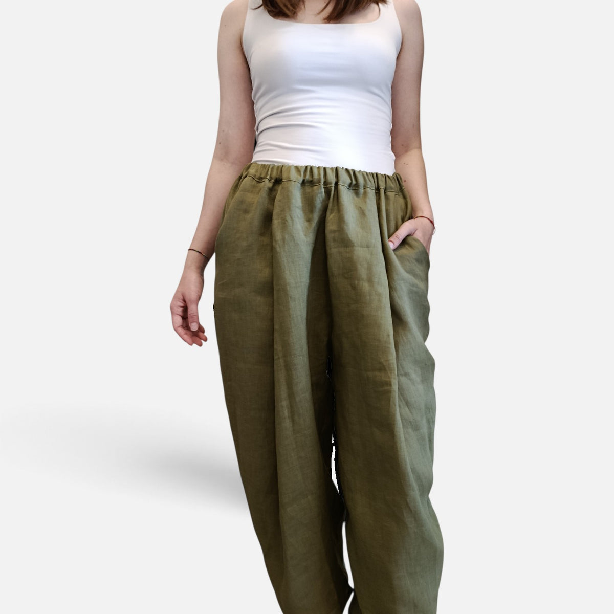 Pantalone ampio in lino- Samurai