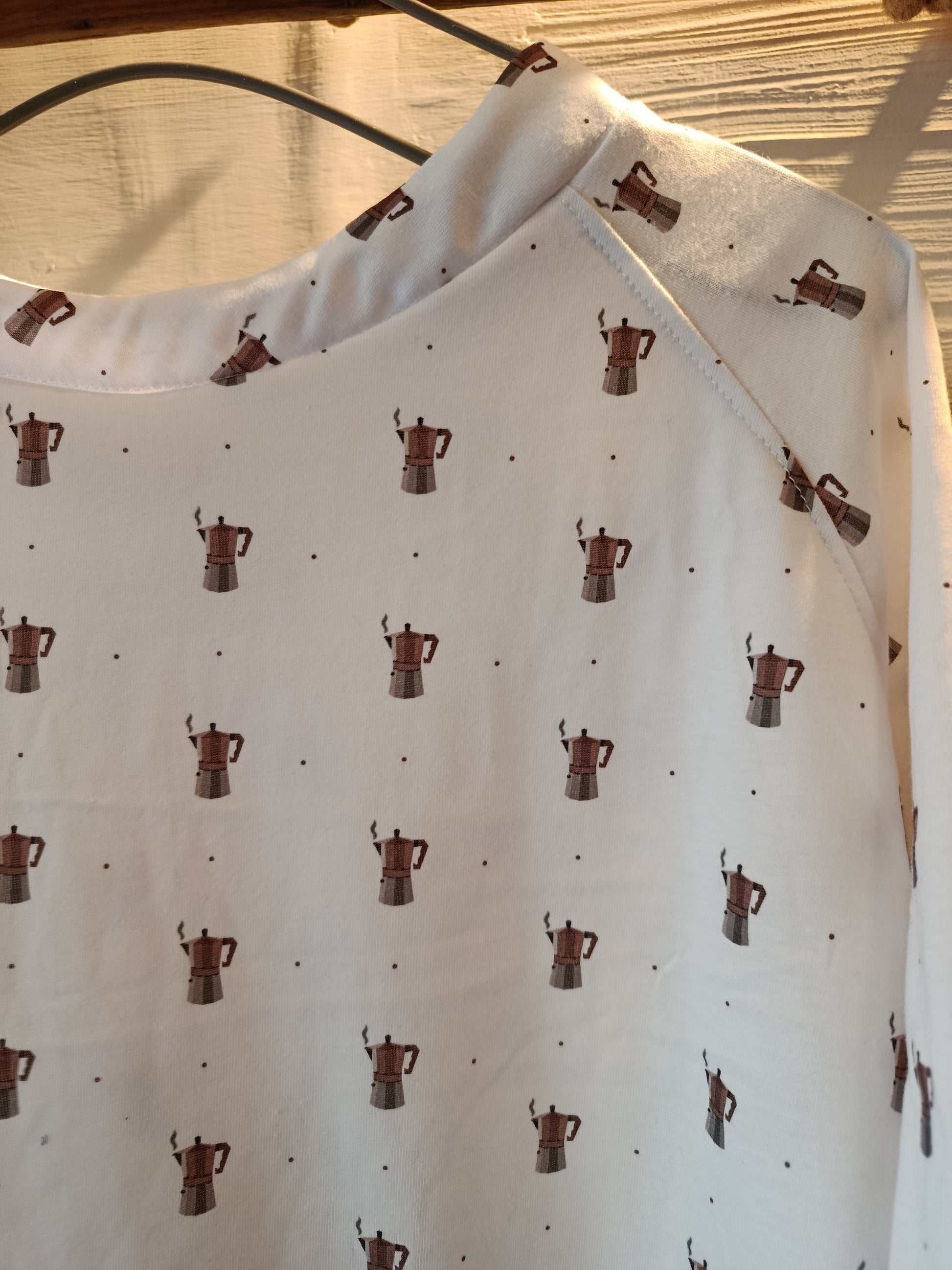 t-shirt donna in jersey cotone caffettiere