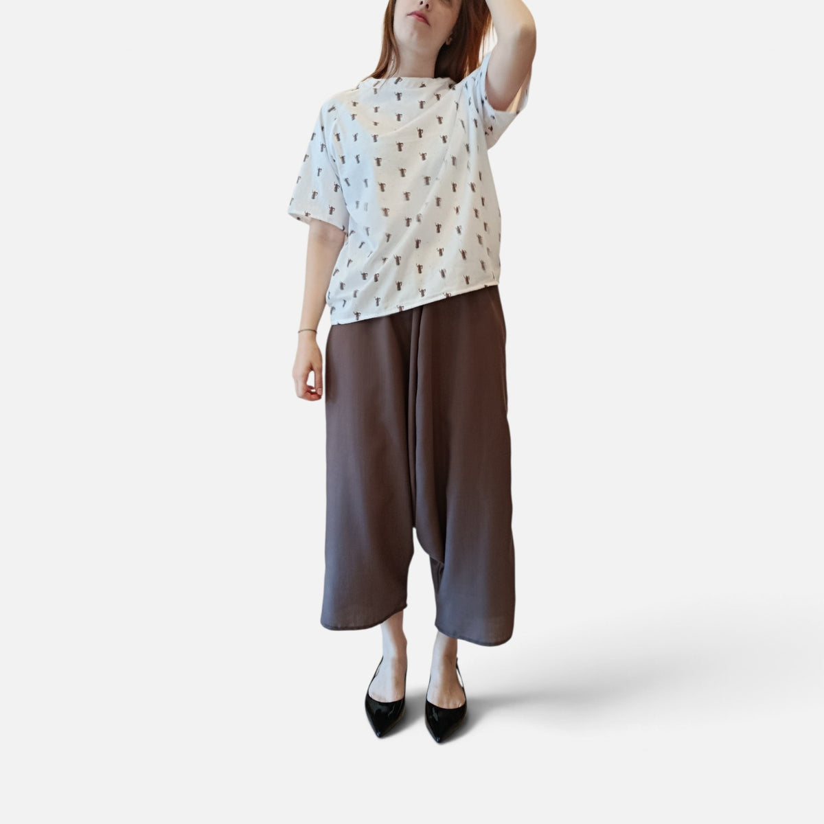 Maglia in jersey di cotone- Moka