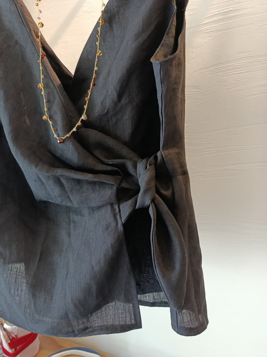 Blusa a portafoglio - nodo
