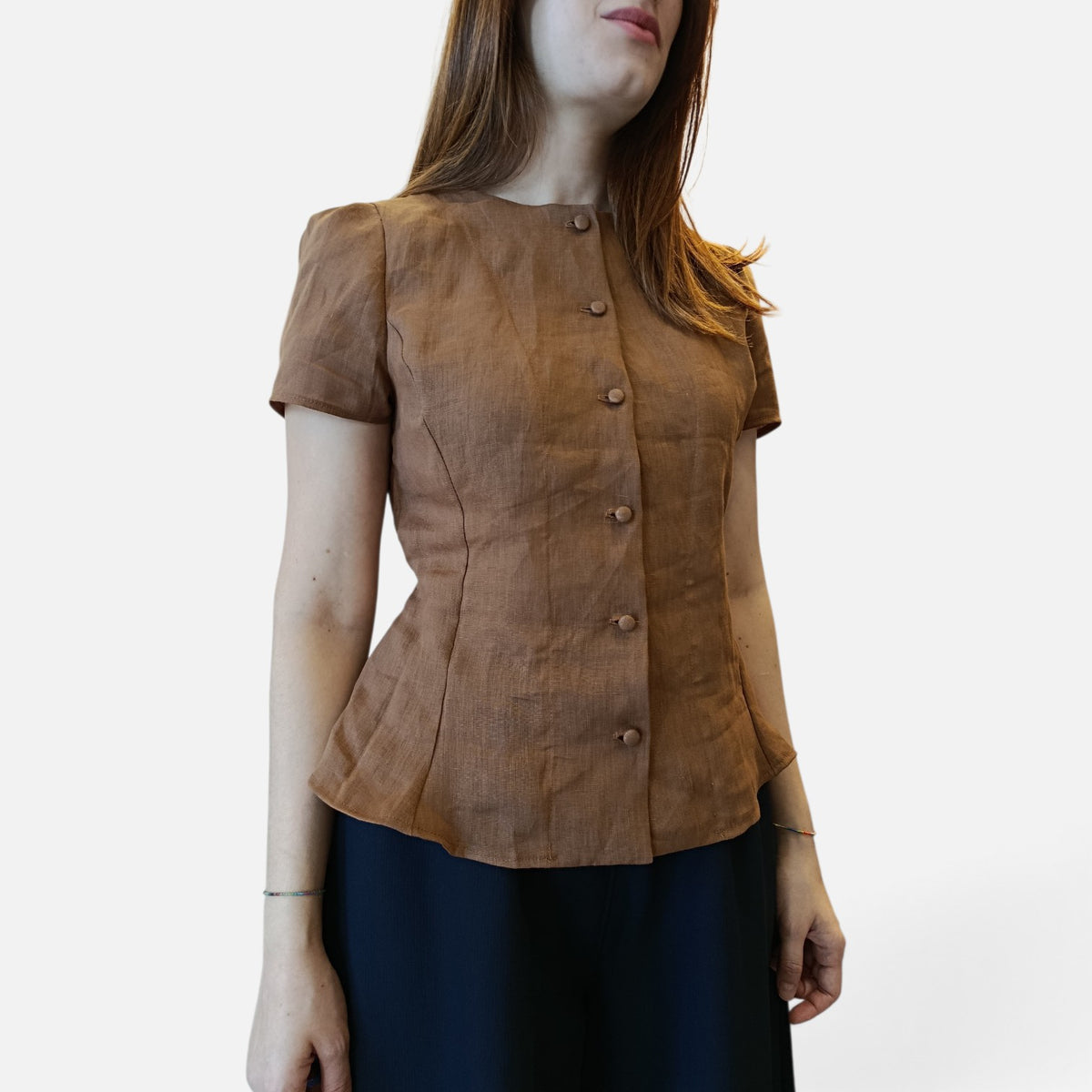 Camicia aderente in lino - Signorina